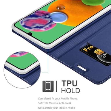 Samsung Galaxy A90 5G lommebokdeksel etui (blå)