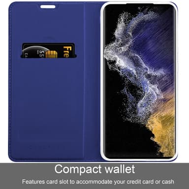 Samsung Galaxy S22 ULTRA lommebokdeksel etui (blå)