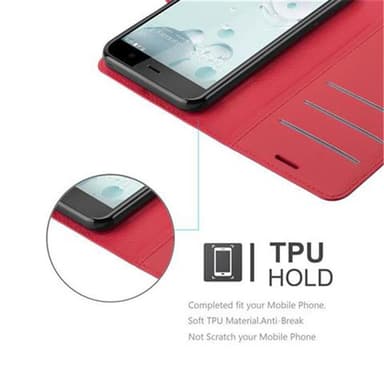 HTC U PLAY Deksel Etui Case (rød)