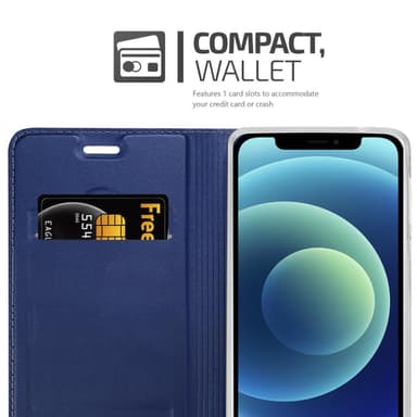 iPhone 12 MINI lommebokdeksel etui (blå)