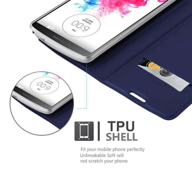 LG G3 lommebokdeksel etui (blå)