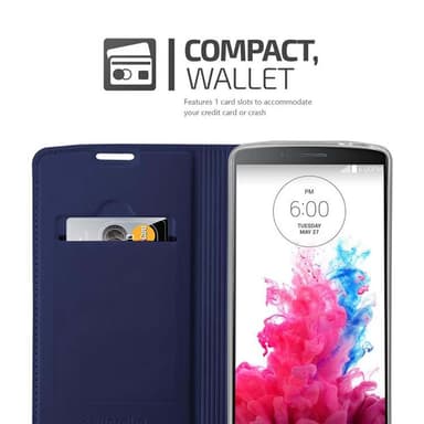 LG G3 lommebokdeksel etui (blå)