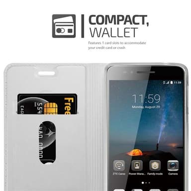 ZTE Blade A612 lommebokdeksel etui (sølv)