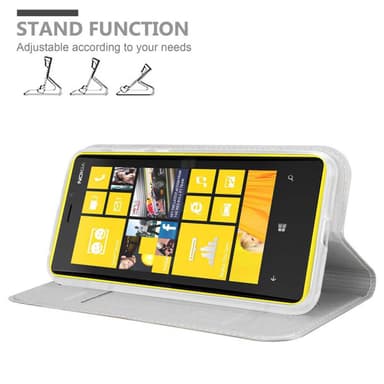 Nokia Lumia 920 lommebokdeksel etui (sølv)