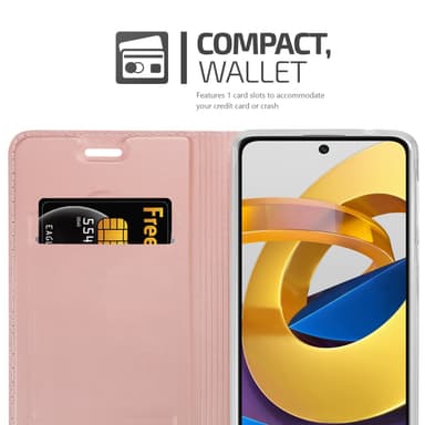 Xiaomi POCO M4 PRO 5G lommebokdeksel etui (rosa)