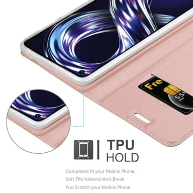 Realme 8i / Narzo 50 4G lommebokdeksel etui (rosa)