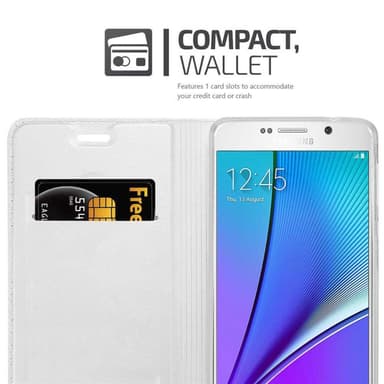 Samsung Galaxy NOTE 5 lommebokdeksel etui (sølv)