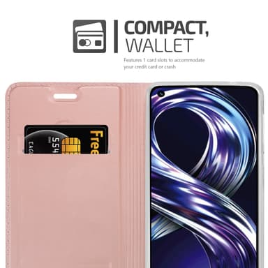 Realme 8i / Narzo 50 4G lommebokdeksel etui (rosa)