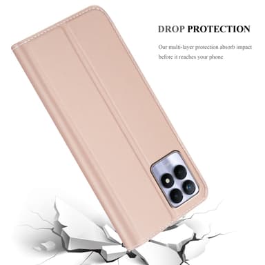 Realme 8i / Narzo 50 4G lommebokdeksel etui (rosa)