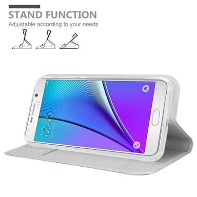 Samsung Galaxy NOTE 5 lommebokdeksel etui (sølv)
