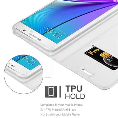 Samsung Galaxy NOTE 5 lommebokdeksel etui (sølv)