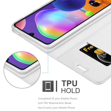 Samsung Galaxy A31 lommebokdeksel etui (sølv)