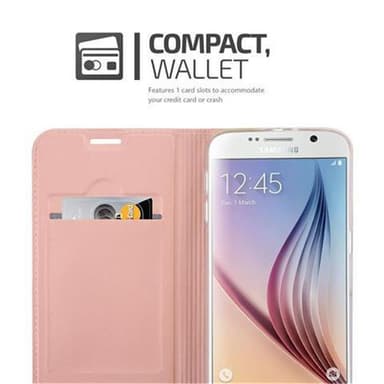 Samsung Galaxy S6 lommebokdeksel etui (rosa)