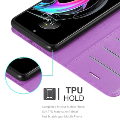 Motorola EDGE 20 LITE / FUSION Deksel Etui Case (lilla)