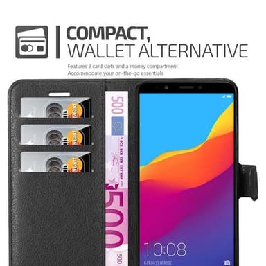 Honor 7C / Huawei Y7 2018 Deksel Etui Case (svart)