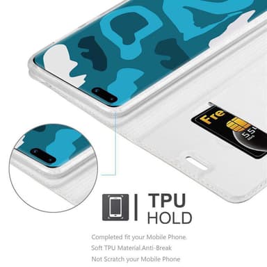 Huawei P40 lommebokdeksel etui (sølv)
