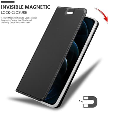iPhone 12 / 12 PRO lommebokdeksel etui (svart)