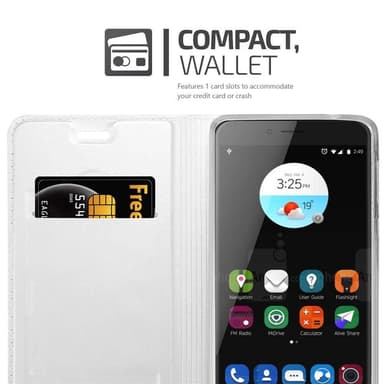 ZTE Blade V7 lommebokdeksel etui (sølv)