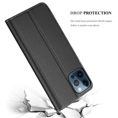 iPhone 12 / 12 PRO lommebokdeksel etui (svart)