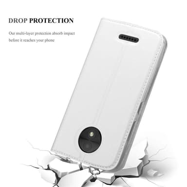 Motorola MOTO C PLUS lommebokdeksel etui (sølv)