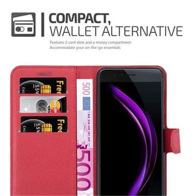 Honor 8 / 8 PREMIUM Deksel Etui Case (rød)