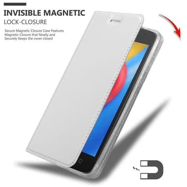 Motorola MOTO C PLUS lommebokdeksel etui (sølv)