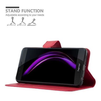 Honor 8 / 8 PREMIUM Deksel Etui Case (rød)
