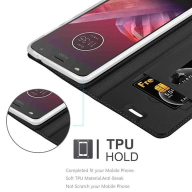 Motorola MOTO Z2 lommebokdeksel etui (svart)