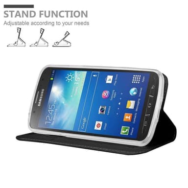 Samsung Galaxy S4 ACTIVE lommebokdeksel etui (svart)