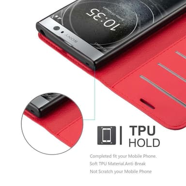 Sony Xperia XA2 Deksel Etui Case (rød)