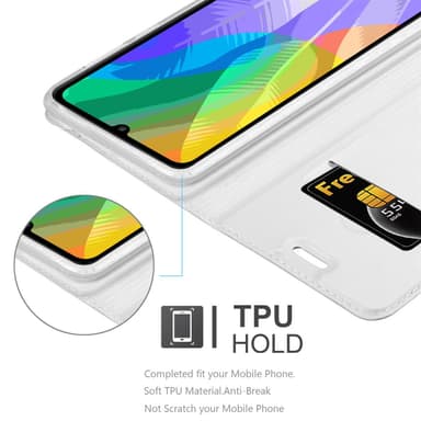 Huawei Y6P lommebokdeksel etui (sølv)