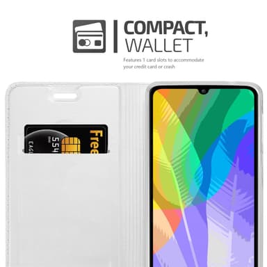 Huawei Y6P lommebokdeksel etui (sølv)