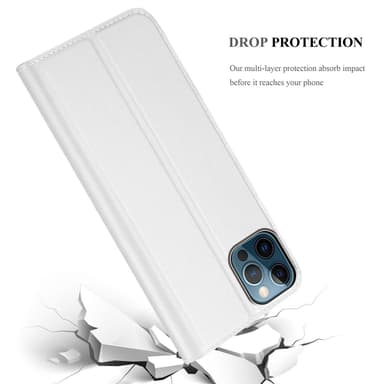 iPhone 12 PRO MAX lommebokdeksel etui (sølv)