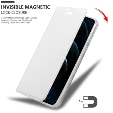iPhone 12 PRO MAX lommebokdeksel etui (sølv)