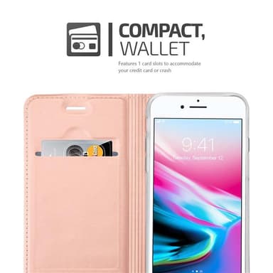 iPhone 7 / 7S / 8 / SE 2020 lommebokdeksel etui (rosa)