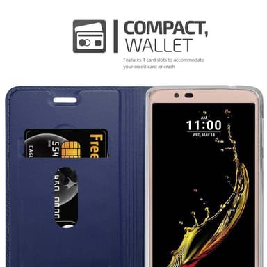 LG K10 2016 lommebokdeksel etui (blå)