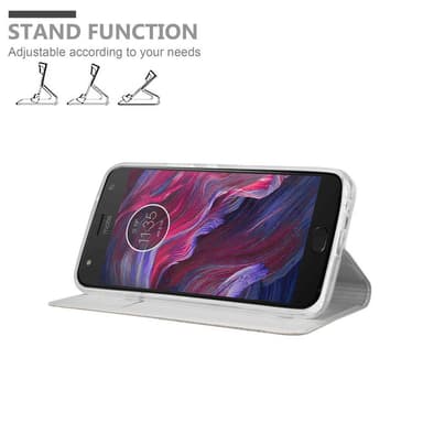 Motorola MOTO X4 lommebokdeksel etui (sølv)