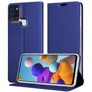 Samsung Galaxy A21s lommebokdeksel etui (blå)