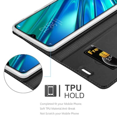 Realme 5 PRO / Realme Q lommebokdeksel etui (svart)