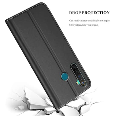 Realme 5 PRO / Realme Q lommebokdeksel etui (svart)