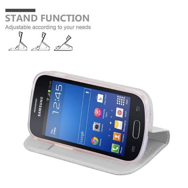 Samsung Galaxy S3 MINI lommebokdeksel etui (sølv)