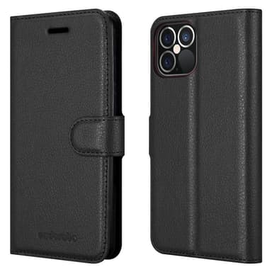 iPhone 12 PRO MAX Deksel Etui Case (svart)