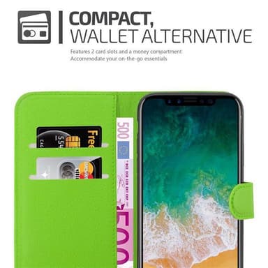 iPhone X / XS Deksel Etui Case (grønn)