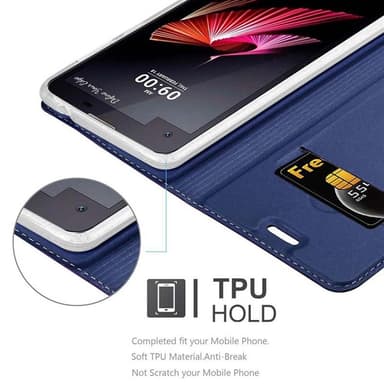 LG X SCREEN lommebokdeksel etui (blå)