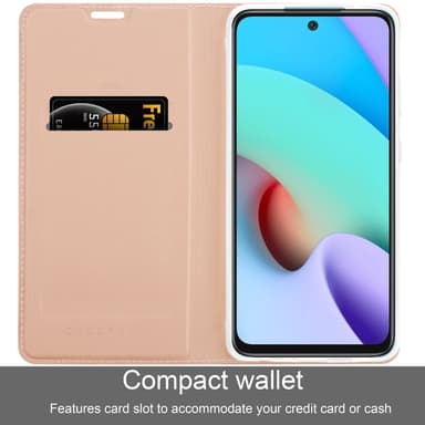 Xiaomi RedMi 10 lommebokdeksel etui (rosa)