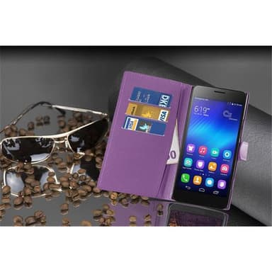 Honor 6 PLUS Deksel Etui Case (lilla)