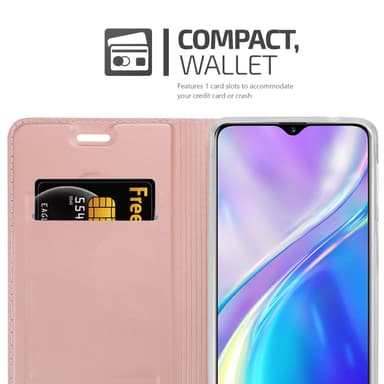 Realme X2 / XT / Oppo K5 lommebokdeksel etui (rosa)