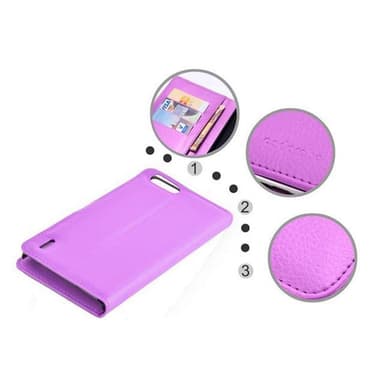 Honor 6 PLUS Deksel Etui Case (lilla)
