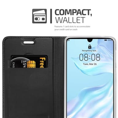 Huawei P30 lommebokdeksel etui (svart)