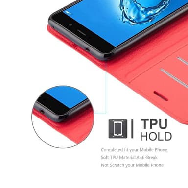 Huawei Enjoy 7 PLUS Deksel Etui Case (rød)